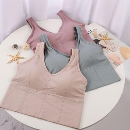 Women Crop Top Seamless Bra Underwear Women Sport Tanks Tops Sexy Lingerie Padded Tube Tops