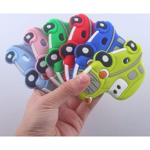 BPA Free 1pc Car Shaped Silicone Baby Teether Rodent Baby Teething Toys Chewable Baby Products Nursing Gift For Baby Boy