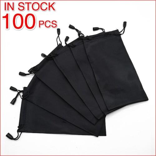 100pcs/lot Wholesale Bulk Sale Soft Glasses Bag Sunglasses Case Waterproof Dustproof Eyeglasses Pouch Eyewear Accessories Solid