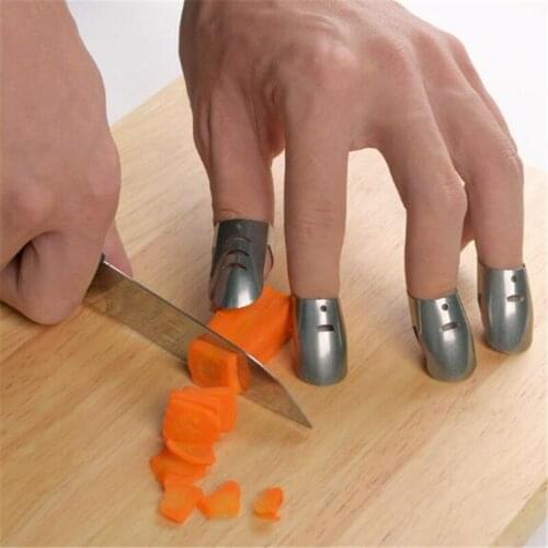 4Pcs Finger Guard Protect Hand Anti Cutting Protector Knife Cut Finger Protection Tool Stainless Steel Armor Kitchen Tool Gadget