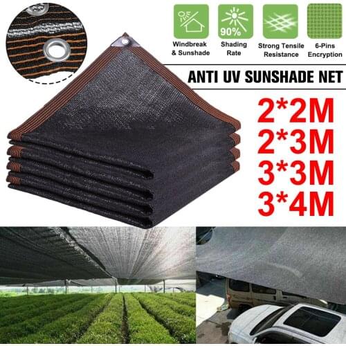 Anti-UV 6-Pin Sunshade Net Outdoor Garden Sunscreen Cloth Car Sunblock Shade Cover Plant Greenhouse Cover 90% Shading Rate