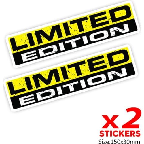 A0308# 2 Pieces/Pack 15 CM PVC Decal LIMITED EDITION JDM Sticker Waterproof Accessories on Bumper Rear Window Truck Motorcycle