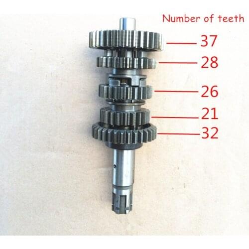QJ250-3 QJ250-F DD250-E CA250 Motorcycle Parts Countershaft Assembly Transmission Gear Shift Teeth
