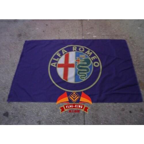 For alfi remeo flag, 100% polyester 90*150 CM flag,flag king,free shipping