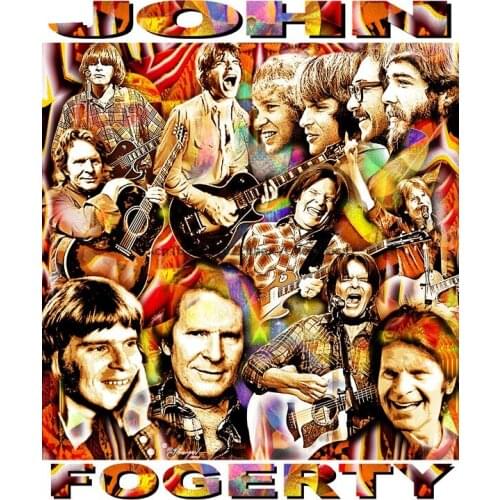 JOHN FOGERTY TRIBUTE T-SHIRT OR PRINT BY ED SEEMAN