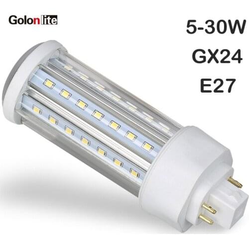 Golonlite LED PL light E27 E26 G24 Gx24D Gx24Q 360 degree LED PLC PLT corn lamp Ra80 PF0.9 CE 3 years warranty Factory price