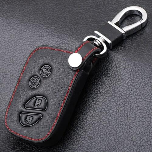 4BTNS Leather Car Key Cover Case for Lexus Smart Key ES 300h 250 350 IS GS CT200h RX CT200 ES240 GX400 LX570 RX270 Key