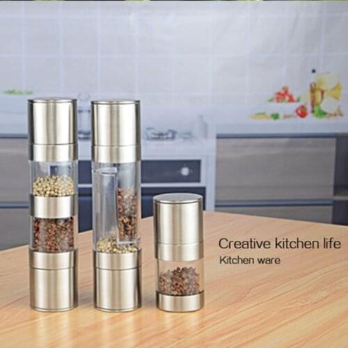 Manual Grinder Stainless Steel Pepper Grinder Salt And Pepper Seasoning Grinder Portable Grinder Kitchen Seasoning Sauce Tool