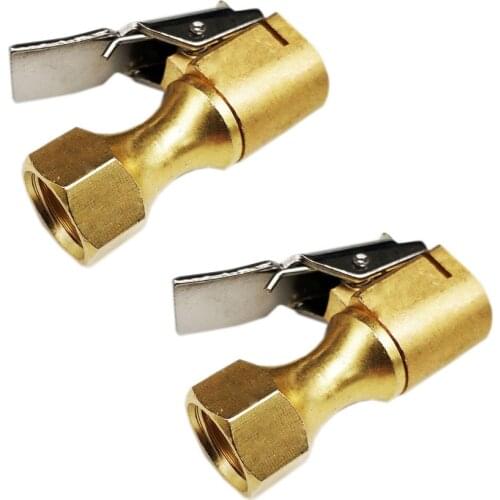 MENSI Close Flow Straight Lock-On Air Chuck with Clip for Tire Inflator 2PCS/lot