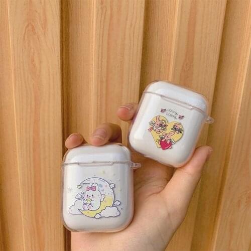 Cartoon Earpods Headset Protective Airpods Case 1 / 2 Bunny/sheep/piggy/puppy/ Apple Pro 3 Wireless Bluetooth White Cases Covers