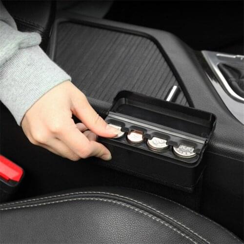 New Plastic Car Euro Coin Case Money Container Organizer Stowing Tidying Auto Coin Holder Interior Accessories Storage Box
