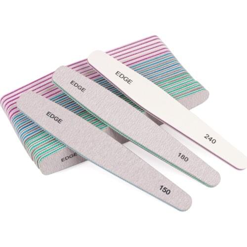 50Pcs Professional Nail File 50/180/240 Double Sided Sanding Buffer nagelvijl Lime a ongle Washable Manicure Nails Accessories