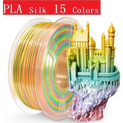 PLA Silk 15 Colors Rainbow 3D Printer Pen Filament 1.75 Resin Plastic Original Printing Material 2.2 LBS filamento DIY sublimat