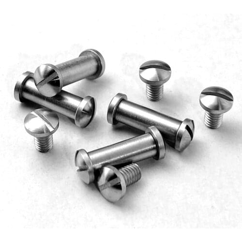 2pcs Stainless steel Knife handle M4 screw half round head DIY parts modified knife embryo making accessories