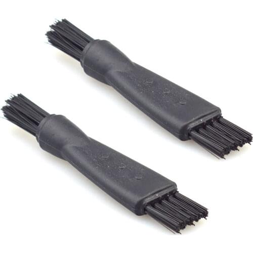 10pcs Double Heads Nylon Razor Brush Hair Remover Cleaning Tool Black Plactic Replacement Head Hair Shaving Tools