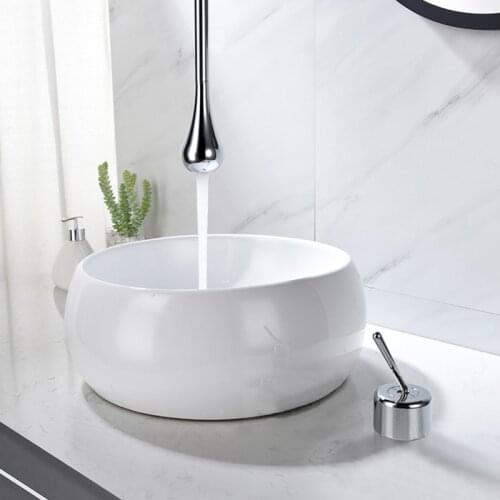 Water Drop Hang Ceiling Basin Faucet Wall Mounted Bathroom Mixer Tap Bathtub Faucet Solid Brass Matte Black Chrome Gold Brushed