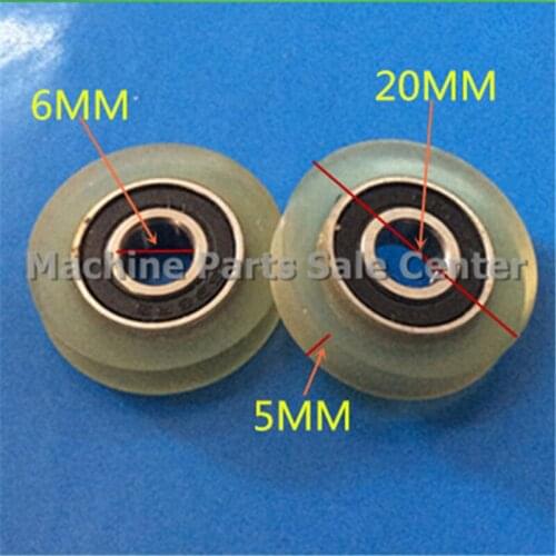 SWMAKER Free shipping F type idler pulley ball bearings 6*20*5 mm bearing 626 POM flat slide wheel Good Quality