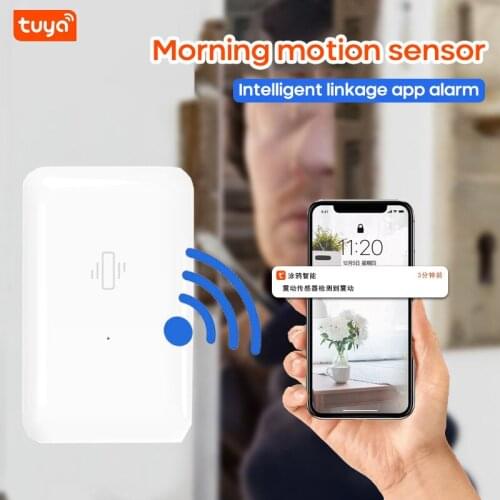 Tuya Smart Zigbee Smart Vibration Sensor Mobile Phone Remote Alarm Anti-theft Vibration Alarm Quickly Sense Vibrations