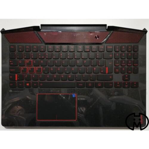 High quality 5CB0N67254 for Lenovo IdeaPad Y720-15ISK laptop keyboard Plamrest upper case assmebly US Layout with backlit Tested