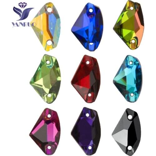 YANRUO 3256 Galactic Sew On Crystal Glass Flat Back Rhinestone Sewing Strass AAAAA Stones For Dress Decoration