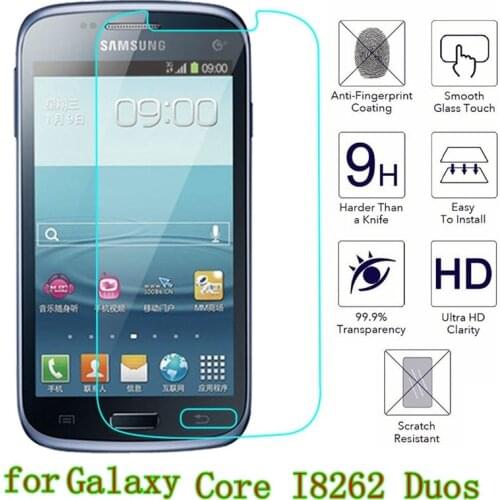 Tempered Glass For Samsung Galaxy Core I8262 Duos Premium Screen Protector Film GT-I8262 8260 Premium Screen Protector Film Case
