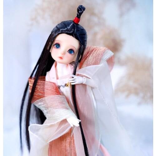 1/6 1/4 Scale BJD Wig Ancient Costume Hanfu Long Hair Vintage Samurai Wigs For BJD/SD YOSD BB MSD Doll Accessories C1112