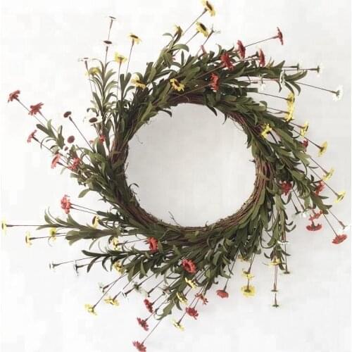 1pcs/lot 25 Inch Interior Decoration Artificial PE Daisy Flower Wreath Free Shipping