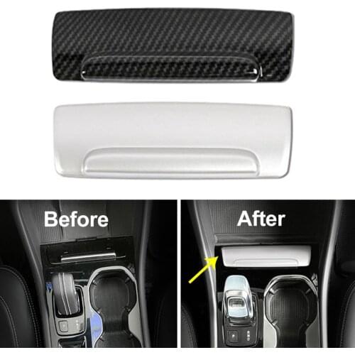 1Pcs Car Interior Central Ashtray panel Cover Trim ABS Decoration Sticker For Volvo XC40 2018 2019 2020