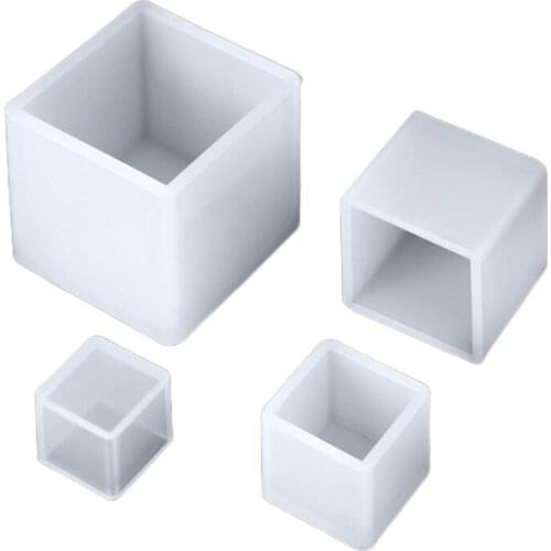13MC 4Pcs/Set Crystal Epoxy Resin Mold Square Jewelry Casting Silicone Mould DIY Tool