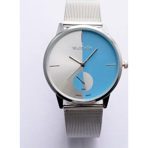 2021 Luxury Brand Watch Stainless Steele Mesh Watchband Designer Unique Dial Men and Women Limited Edition Quartz Wrist Watches