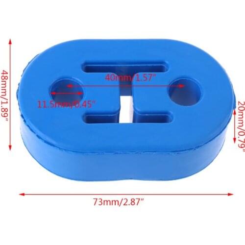 2x Heavy Duty Exhaust Hanger Bushing Support 2 Holes Bracket Rubber Mount 270E