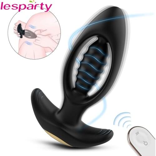 Anal Vibrator Wireless Remote Control Hollow Male Prostate Massager Huge Dildo Vibrators for Men Gay Big Butt Plug Anal Sex Toys