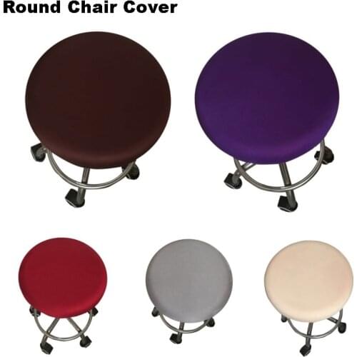New Round Chair Cover Bar Stool Cover Elastic Seat Cover Home Chair Slipcover Round Chair Bar Stool Floral Printed