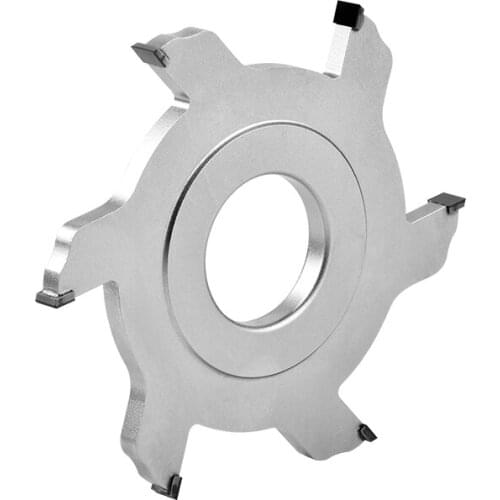 120x35x6mm PCD Woodworking Tool 6 Flute Diamond Slotting Cutter for End Milling Machine Slotting Milling Cutter