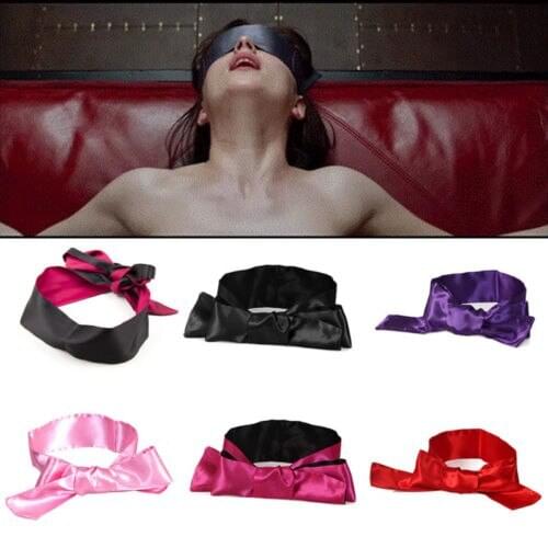 Hot Erotic Accessories Silk Satin Sex Eye Mask Restraints Handcuffs Sexy Erotic Flirt Blindfold Patch Restraints Eye Mask