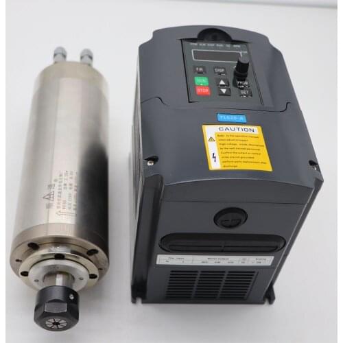 24000 rpm CNC milling spindle ER20 2.2KW water cooling spindle+1 piece 2.2KW VFD inverter