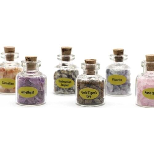 FYJS Unique Wholesale 9 Pcs Wish Bottle Amethysts Stone Pendant for Gift Rose Pink Quartz Jewelry