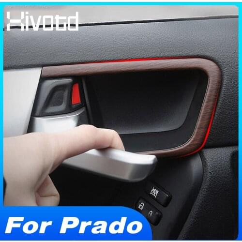 Hivotd Inner Door Handle Bowl Trim Interior Decoration Car Styling Mouldings Accessories For Land Cruiser Prado 150 2018-2020