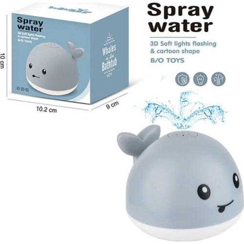 P31B Bathing Toy Education Bath Playing Toys Cartoon Whale Dolphin Shower Fountain Toys Electric Bathtub Spray Toy for Babies