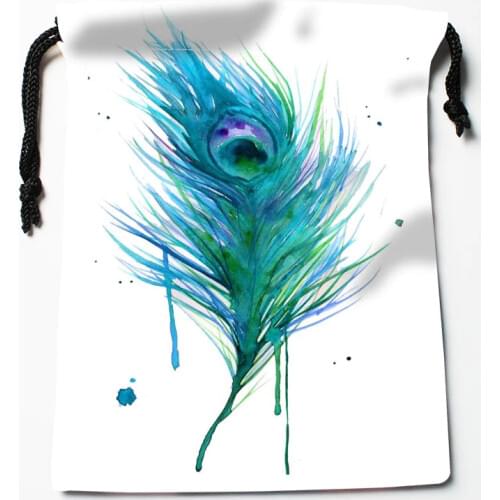 Best Feather Drawstring Bags Custom Storage Printed Receive Bag Compression Type Bags Size 18*22cm Storage Bags