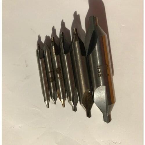 Free shipping of 5pcs/set HSS made 172 model type A 1.0-5.0mm center drills for die steel,copper,aluminum, zinc etc processing