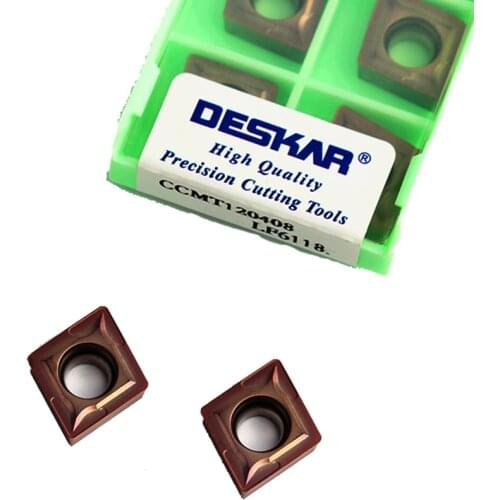 10pcs CCMT060204 CCMT09T304 CCMT120404 LF6118 100% original Carbide Blades Cutter CNC Lathe Turning Tool For Stainless Steel
