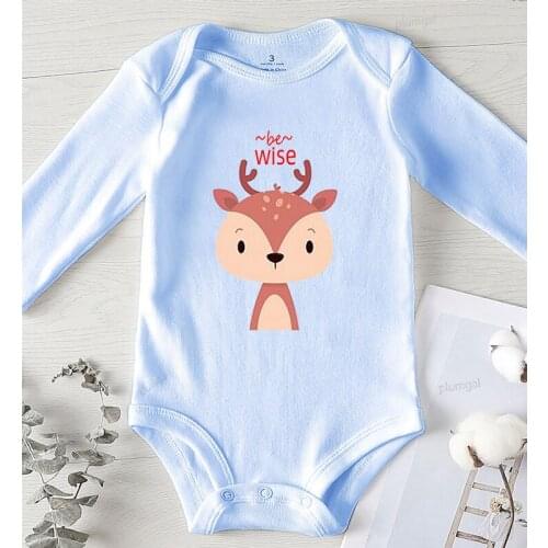Baby Clothes Cotton Cartoon Fox Printed Girl Infant Winter Outfits Autumn Jumpsuit Kids' Things Romper for Newborns