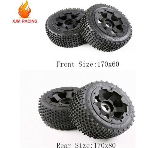 Front or Rear Wheel Small Nail Tire Assembly for 1/5 Hpi Rovan Km Baja 5b Rc Car Parts
