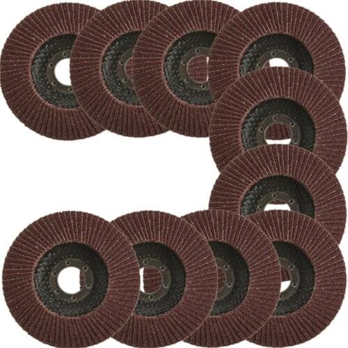 10Pcs/Set Professional Flap Discs 115mm 4.5 Inch Sanding Discs 40 Grit Grinding Wheels Blades For Angle Grinder Polishing Wheel