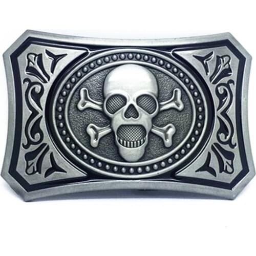 Western cowboy belt buckle, ghost head, wear - resistant zinc alloy, male and female general belt buckle suitable for 3.8 - 4.0