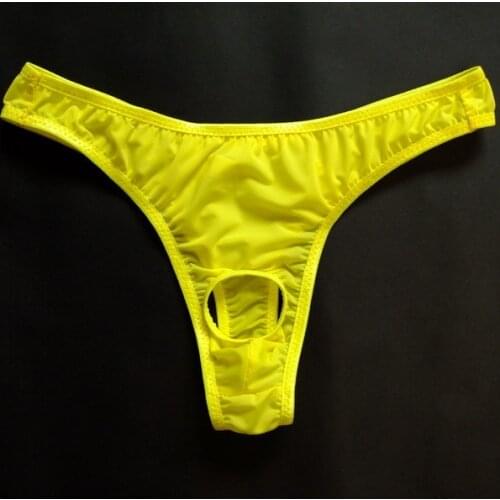 10pcs Mens silk hole open crotch penis pouch thongs g-strings briefs panties t back lingerie gay underwear sexy jockstraps