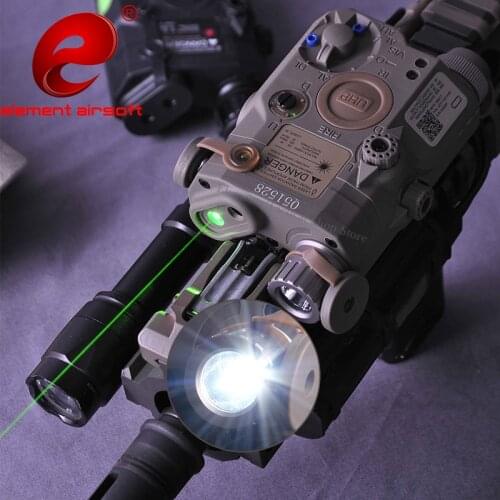 Element Airsoft Tactical Flashlight PEQ 15 LA-5C UHP IR Green Laser Flashlight For Hunting Gun Laser Weapon Light PEQ15