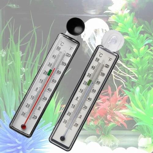 Aquarium Fish Tank Thermometer Glass Meter Water Temperature Gauge Suction Cup