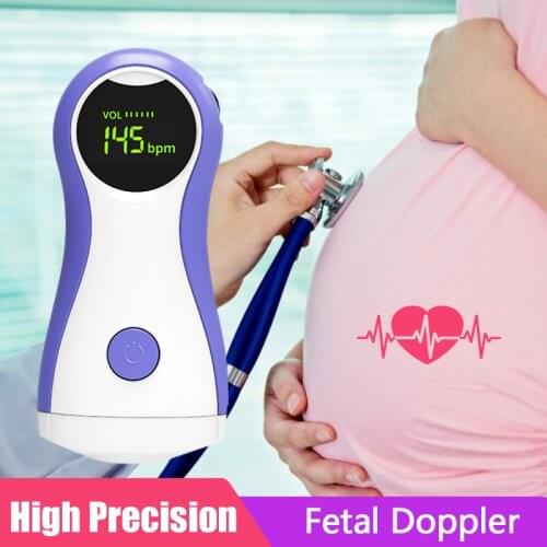 Ultrasound Doppler Fetal Portable Baby Monitor Doppler for Pregnant Women Handheld Sonar Doppler Pregnancy Doppler Detector